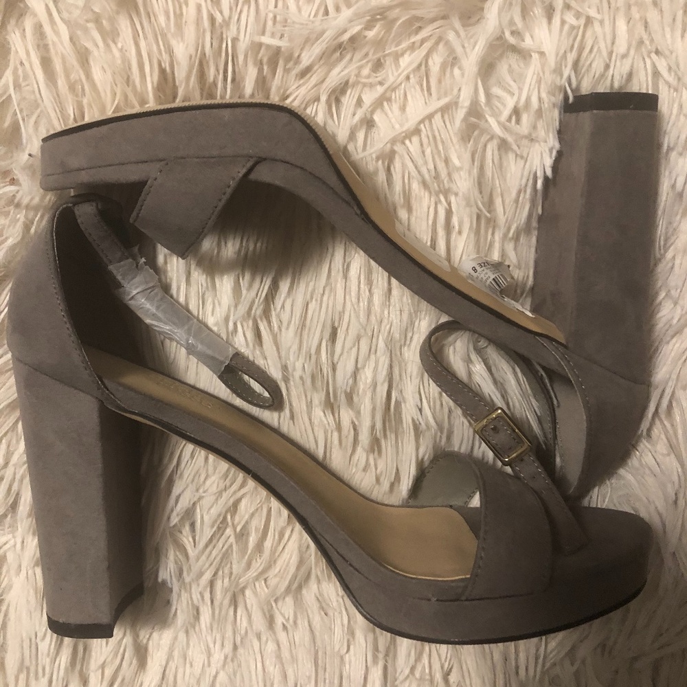 Charlotte Russe Grey Chunky Heels